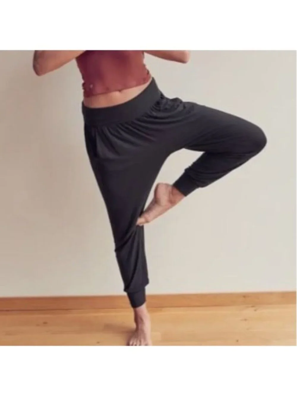 Athleta Black Studio Jogger Yoga Style Activewear Pants 446680 Large Comfort - Picture 11 of 11